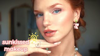 SUNKISSED MAKEUP • ASMR • MAKEUP THERAPY [upl. by Gazo587]