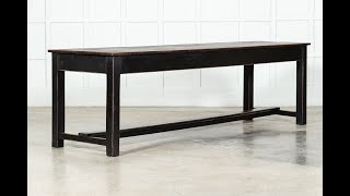 Large English Ebonised Beech Refectory Table [upl. by Hteazile]