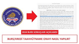 BURS TAAHÜTNAME ONAYI NASIL YAPILIR BURS ÇIKTIĞINI NASIL ANLARIM 1₺ ÖDENECEK Mİ [upl. by Luz829]