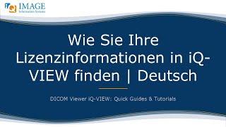 Wie Sie Ihre Lizenzinformationen in iQVIEW finden  Deutsch [upl. by Chatterjee]