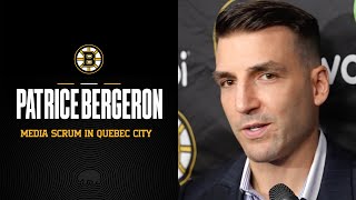 Bergeron Meets with Media in Quebec City [upl. by Eiramave]