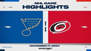 NHL Highlights  Blues vs Hurricanes [upl. by Kerwin]