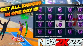 NBA 2K22 HOW TO GET ALL BADGES IN ONE DAY  NBA 2K22 BEST BADGE METHOD NO GLITCHES [upl. by Donelle]