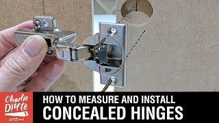 How to Measure amp Install Concealed Hinges on Cabinet Doors [upl. by Keisling]