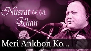 Meri Ankhon Ko Ankhon Ka  Nusrat Fateh Ali Khan  Top Ghazal Songs [upl. by Trinia926]