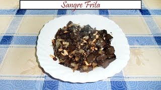 Sangre Frita con cebolla piñones y orégano  Receta de Cocina en Familia [upl. by Akihsal]