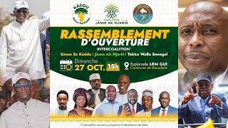 Urgent Suivez le rassemblement inter coalition Sàmm Sa Kaddu Jàmm Ak Najran et Takku Wallu Sénégal [upl. by Narahs]