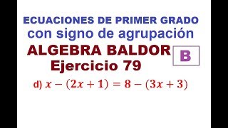 Resolver ecuaciones de primer grado con signo de agrupación d x  2x  1  8  3x  3 [upl. by Jeni937]