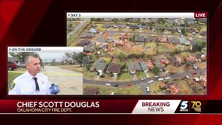 Oklahoma City Fire Department gives update on tornado in southeast OKC [upl. by Roy92]