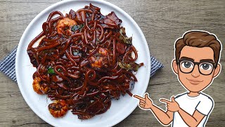 Home Cooked Hokkien Mee Recipe  KL Hokkien Mee  Halal Hokkien Mee  Easy Hokkien Fried Mee [upl. by Eyaf]