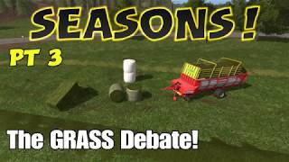 Farming Simulator 17 PS4 A Guide to SEASONS Pt 3 The GRASS Debate [upl. by Aurora672]