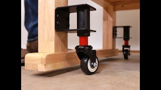 Patented Retractable Workbench Caster Automatic Hidden and Retractable All In One [upl. by Chinua]