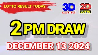 2PM DRAW LOTTO RESULT DECEMBER 13 2024 [upl. by Reiner]