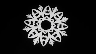 How to Make a Simple and Easy Paper Cutting Snowflake  Design Christmas Window Decoration 825 [upl. by Maryn]