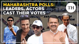 Maharashtra assembly elections 2024 Leaders actors cast their votes [upl. by Geiger]