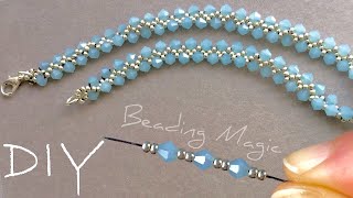 Easy Beaded Necklace Tutorial Simple Seed Bead Necklace [upl. by Noemad813]