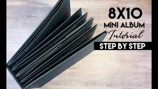 Interactive 8x10 Mini Album Tutorial  Step by Step [upl. by Tammi]