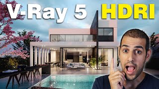 Vray HDRI  How to add Hdri lighting in Vray 5 for 3ds max [upl. by Khan]