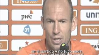 Declaracion Oficial Arjen Robben  Mexico vs Holanda 2014 [upl. by Weiler]