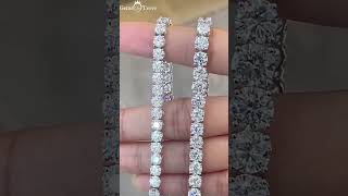 Can You Tell the Difference Moissanite vs Diamond Tennis Bracelet [upl. by Nilhsa262]