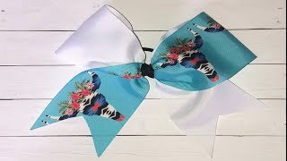 Two toned cheer bow tutorial  cheer bow tutorial [upl. by Jehu47]