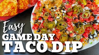 Easy Mexican Taco Dip No Meat Game Day Appetizer [upl. by Bore147]