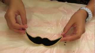 DIY How to make a Mustache Hair clip [upl. by Ethelyn381]