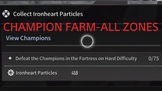 CHAMPION FARM LOCATIONS ALL ZONES Ironheart Particles Collected  The First Descendant [upl. by Allen124]