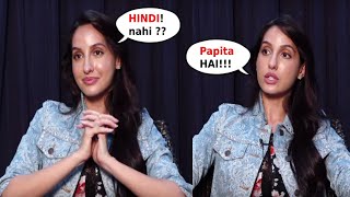 Gorgeous NORA FATEHI CUTE Hindi will make you fall in LOVE with HER [upl. by Deeraf]