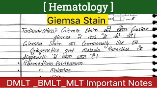 Giemsa Stain In Hindi  Giemsa Stain Procedure  Giemsa Stain Preparation [upl. by Asyal523]