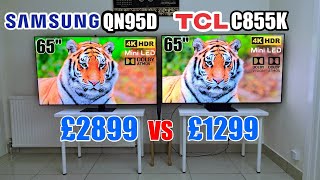 Samsung QN95D vs TCL C855K 2024 Ultimate Mini LED TV Showdown [upl. by Griffy]