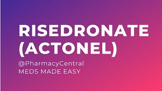 Risedronate Actonel  Meds Made Easy MME [upl. by Drexler]