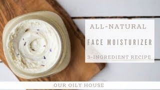 Natural Face Moisturizer Recipe  Face Lotion for Acne Prone Skin [upl. by Shulock]