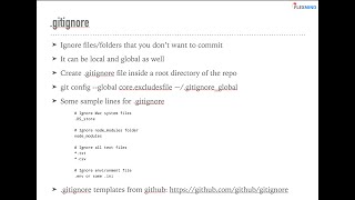 44 git ignore  you must know which file to ignore like secrets some extensions etc [upl. by Turpin]