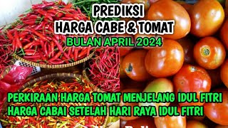 Prediksi harga cabai dan tomat bulan April 2024 [upl. by Lehcyar]