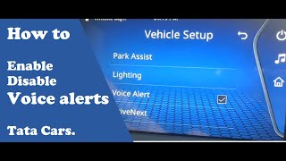 How to enable or disable voice alerts in TATA cars like Altroz Nexon Punch Tiago and Tigor Hindi [upl. by Lakim]