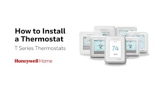 How to Install a Honeywell Home T3 T4 T5 T6 T9 T10 and T10 Thermostat [upl. by Ahsinawt423]