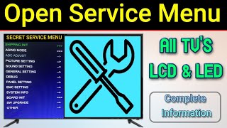 How To Open Service Menu On All TV LCD TV LED TV  Any TV Service Mode or Service Menu Tutorial [upl. by Kappenne]