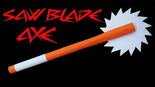 SAW BLADE AXE WEAPON  How to make paper halloween toy [upl. by Irab338]