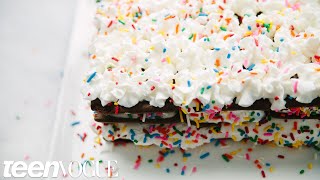 How to Make an Ice Cream Sandwich Cake  Sweet Tooth  Teen Vogue [upl. by Esor]