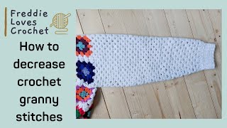 How to Decrease Crochet Granny Stitches Tutorial [upl. by Janos]