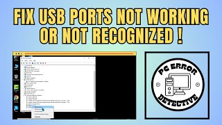 How to Fix USB Ports Not Working Or Not Recognized On Windows 10 [upl. by Yedrahs]