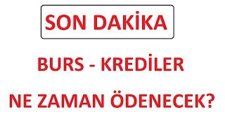 SON DAKİKA KYK BURS ÖDEMESİ NE ZAMAN ZAMLI BURS ÖDEMESİ NE ZAMAN KYK TOPLU ÖDEME NE ZAMAN [upl. by Halda]