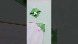 ✨Diy Christmas tree 🎄 bookmark 📑shorts viral craft [upl. by Assirual549]