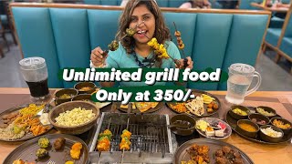 Unlimited veg grill food at 350  Mad over grill suratfood [upl. by Flanders]