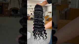 Loose deep wave wig 😍 wigs lacewigsonline hair lacewigs hairstyle lacedhair hairextensions [upl. by Alleynad]