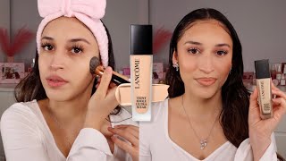 LANCOME TEINT IDOLE ULTRA 24HR LONG WEAR MATTE FOUNDATION REVIEW amp WEAR TEST [upl. by Muriah]