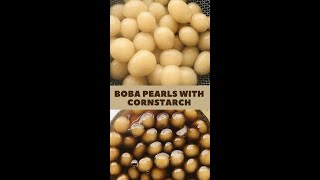 cornstarch boba pearls☕ Is it possible ☕ Check the description for recipe 👇 shorts [upl. by Acinelav572]