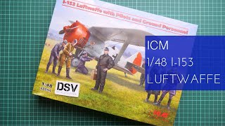 ICM 148 I153 Luftwaffe with Pilots 48094 Review [upl. by Aninahs]