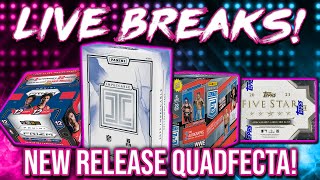 QUADFECTA RELEASE WEEKEND  Impeccable NFL  5 Star MLB  WWE Elite  Prizm NBA RGL 26272637 [upl. by Tallia]